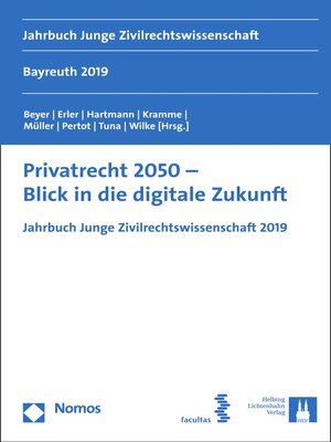 cover image of Privatrecht 2050--Blick in die digitale Zukunft